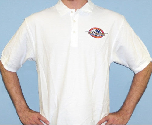 Gathering of Mustangs & Legends Devon and Jones Polo Shirt - White